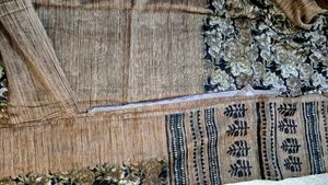Floral Print Jute Saree