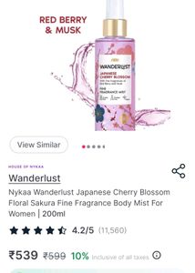 Nykaa Wanderlust Japanese Cherry Blossom Body Mist