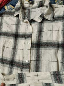 CHECKERED SHIRT DRESS