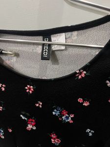 Floral Black Dress