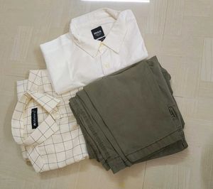 Combo!!!! Men's Shirts & Cotton Cargo Jeans
