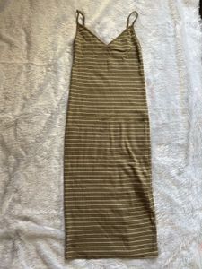 Striped Bodycon Midi Dress