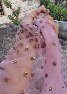 Bridal Party Wear Dupatta Pink Colour