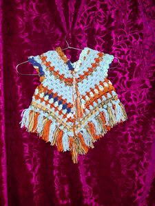 Kids Girls New Poncho Winter Wool Crochet Dress 0-9 Monthars