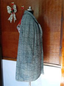 Tweed Check overcoat