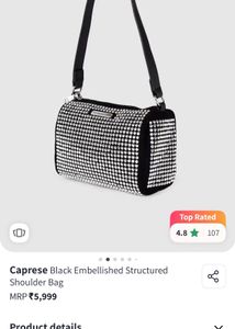 Caprese Embellished Structure Shoulder Bag