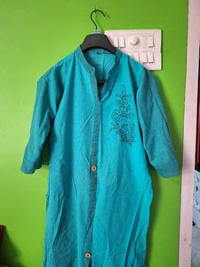 Elegant Teal Embroidered Kurta