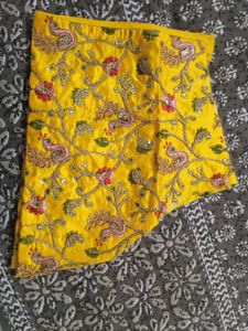 Yellow Embroidered Ethnic Skirt