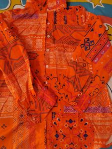 orange long shirt
