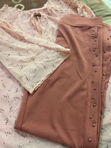 Top With Contrast Pants