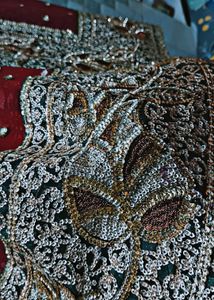 RED WEDDING SAREES EMBROIDERY