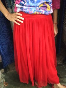 Red Coloured Elegant Skirt