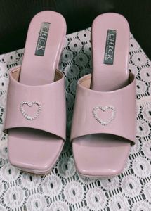 Lavender Heart Slide Sandals