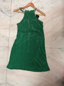 Emerald Green Halter Mini Dress