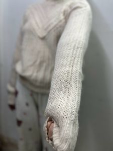 Pretty White Woolen  Sweater