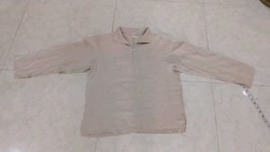 Beige Collared Top