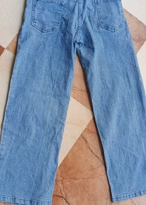 Korean Blue Colour Loose Jeans