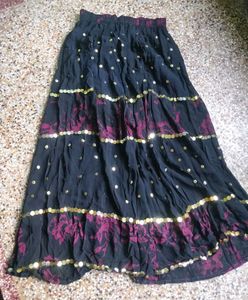 Tiered Floral Maxi Skirt