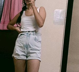 Denim Light Blue Shorts