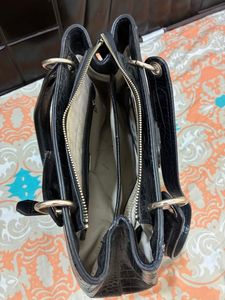 Guess Black Croc Tote Bag