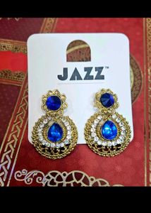 Gold Plated Blue Stone Earrings 🤩⭐️