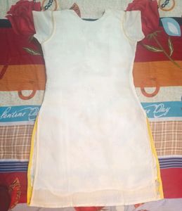 Chandesari Cotton Embroidery Work Short Kurta