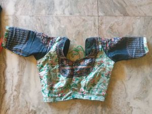 Green Lace Border Saree