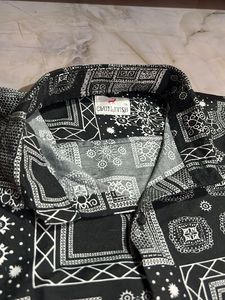 Patterned Black &amp; White Shirt