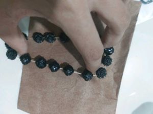 Black Beaded Bracelet