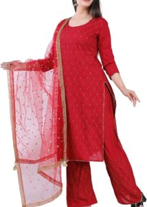 Elegant Red Kurta Set