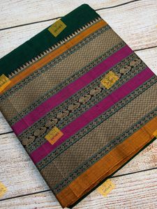 Green Narayanpet Cotton Saree