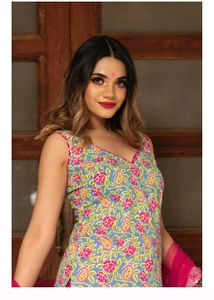 POMCHA Jaipuri Straight Cotton Suit (Set of 3)