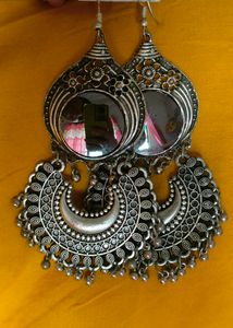 Chand Baliyan Mirror Ear Rings