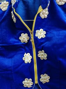 Blue Embellished Vest Koti