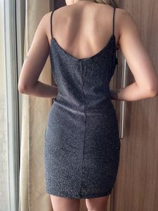 Glittery Black Bodycon Dress