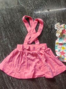 Girls Stylish Dress Midi With T Shirt