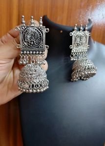 Oxidised Earrings Jhumka
