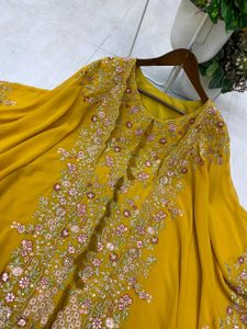 Kurta cum  Shrug and Plazoo Set