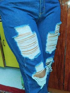 Distressed High-Waisted Jeans