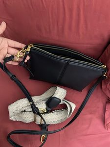 Black Leather Crossbody Bag