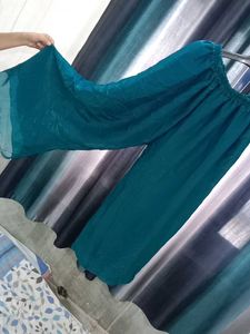 Elegant Teal Layered Kurta Dress