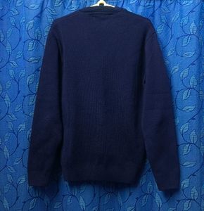 🔥 Korean Navy Blue Sweater Unisex Size M  Rupees