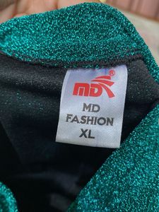 Green Shimmer Glitter Dress