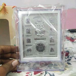 999 Pure Silver Ashtavinayak Frame For HomeTample