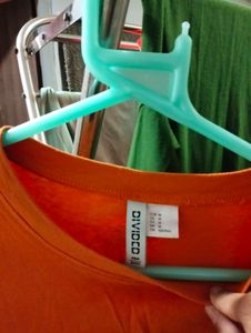 Orange Branded Crop Top