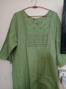 Thick Cotton Fabric Embroid Kurti