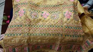 Designer Yellow Embroidered Suit