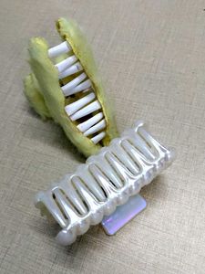 Pearl &amp; Fur Hair Claw Clip Set