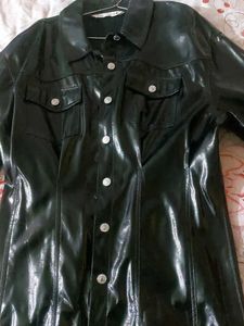 Zara Leather Black ⚫️ Jacket