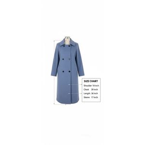 Elegant Blue Trench Coat